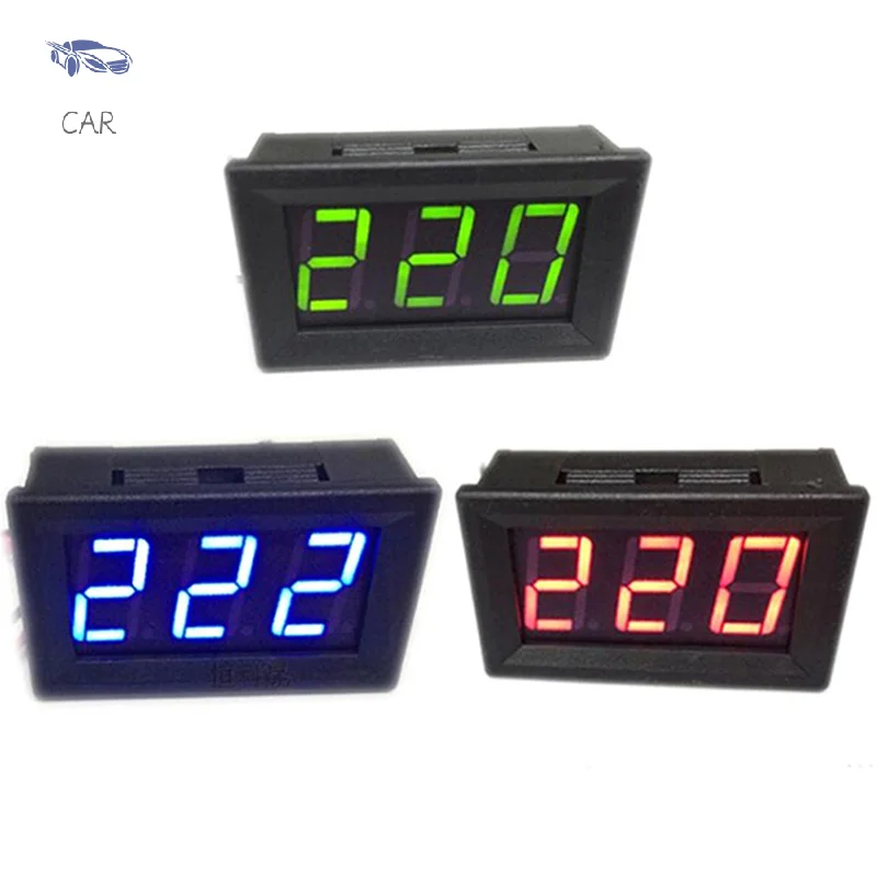 Digital Voltmeter DC5V-120V Digital Voltmeter Voltage Panel Meter Red/Blue/Green For Electromobile Motorcycle Car