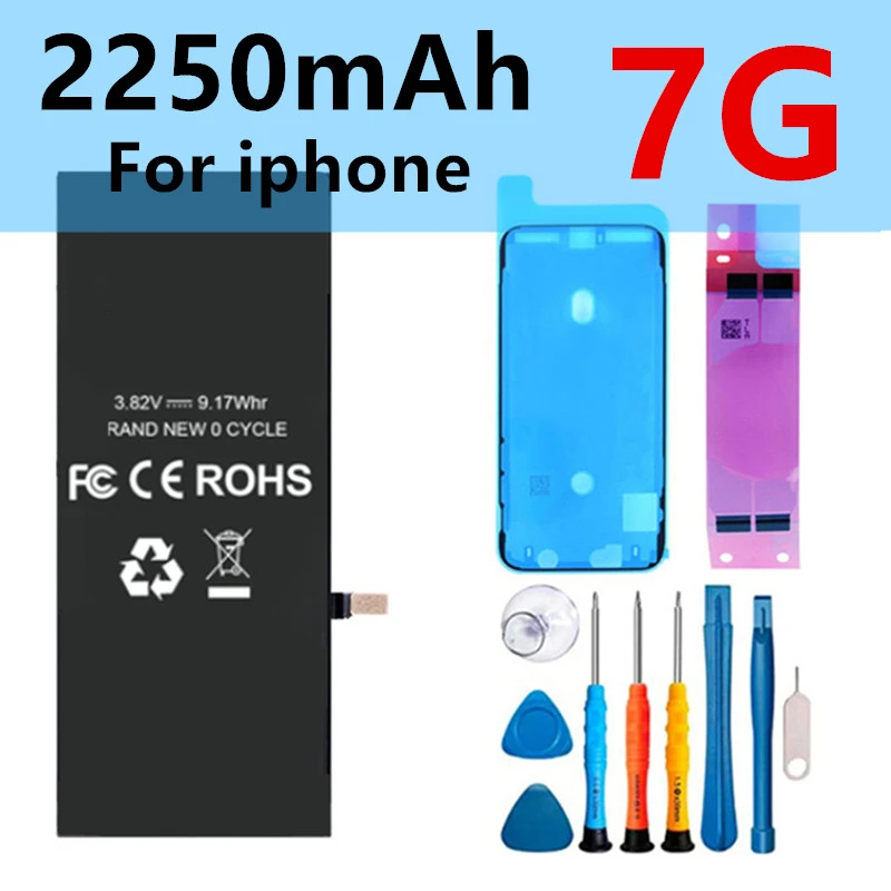 for iphone 6S 7 8 6 Plus X SE 5S 5 0 Cycle Rechargeable Batterie  Phone Battery  for apple Replacement Battery