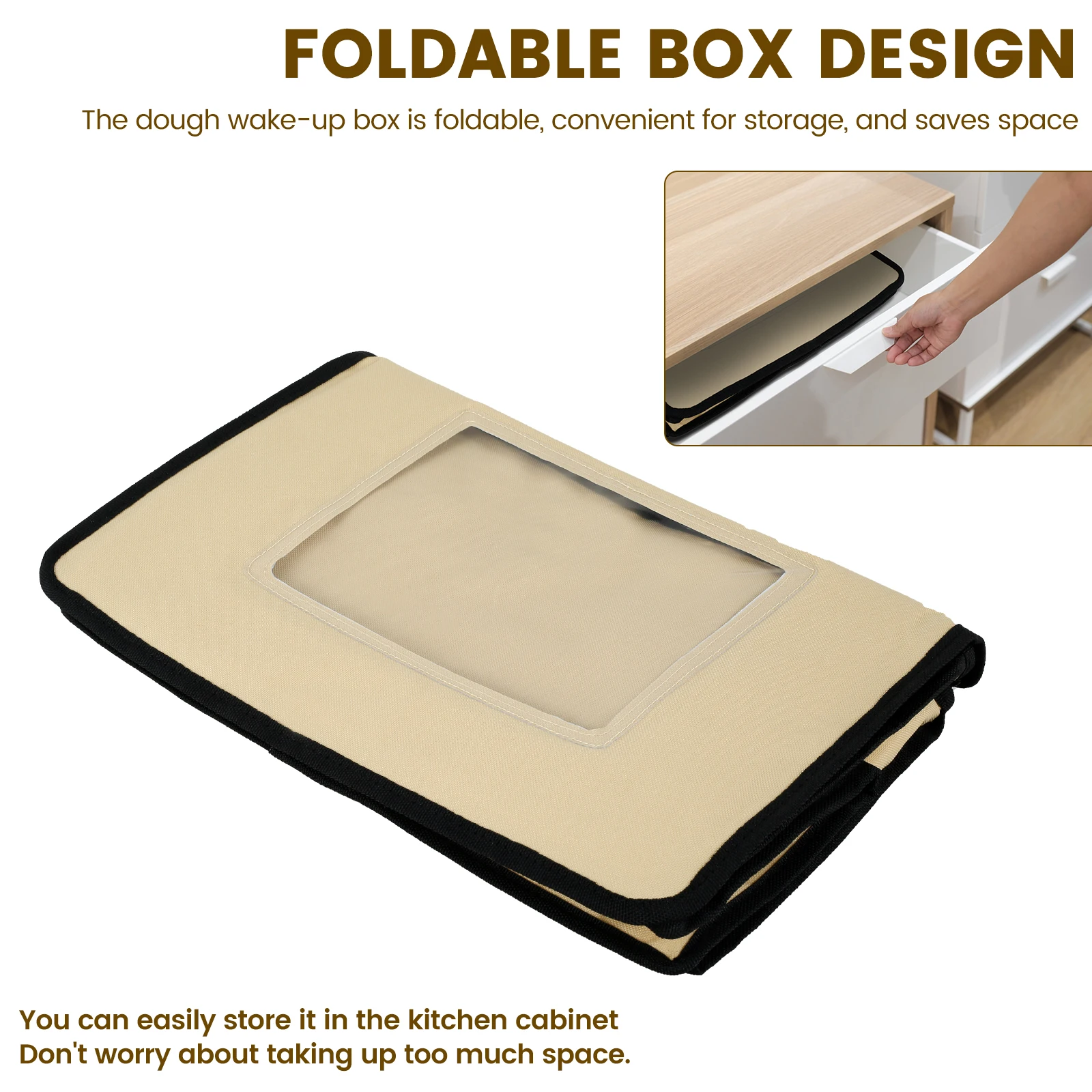 Versatile Dough Proofer with Heater Temperature Control Dough Proofing Box Collapsible Timing Dough Proofer for Making Bread