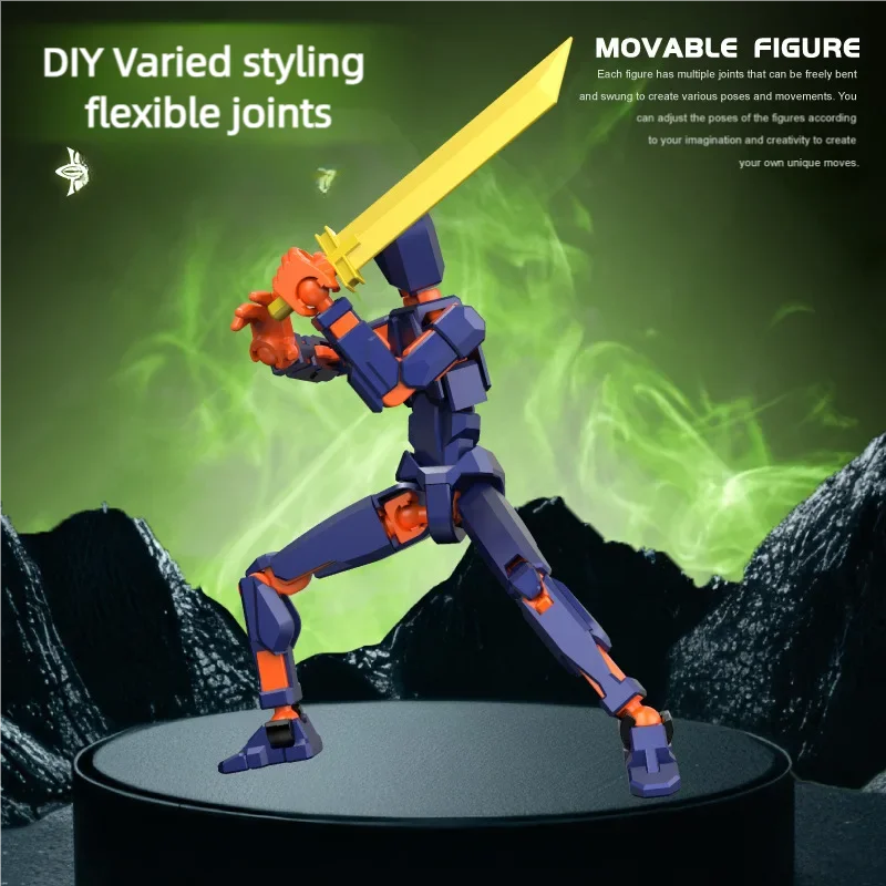 Multiple Styling Combinations Robot Model Lucky 13 Figure Kids Toys Holiday Gift Movable Robot Action Figuras DIY Assemble Toys