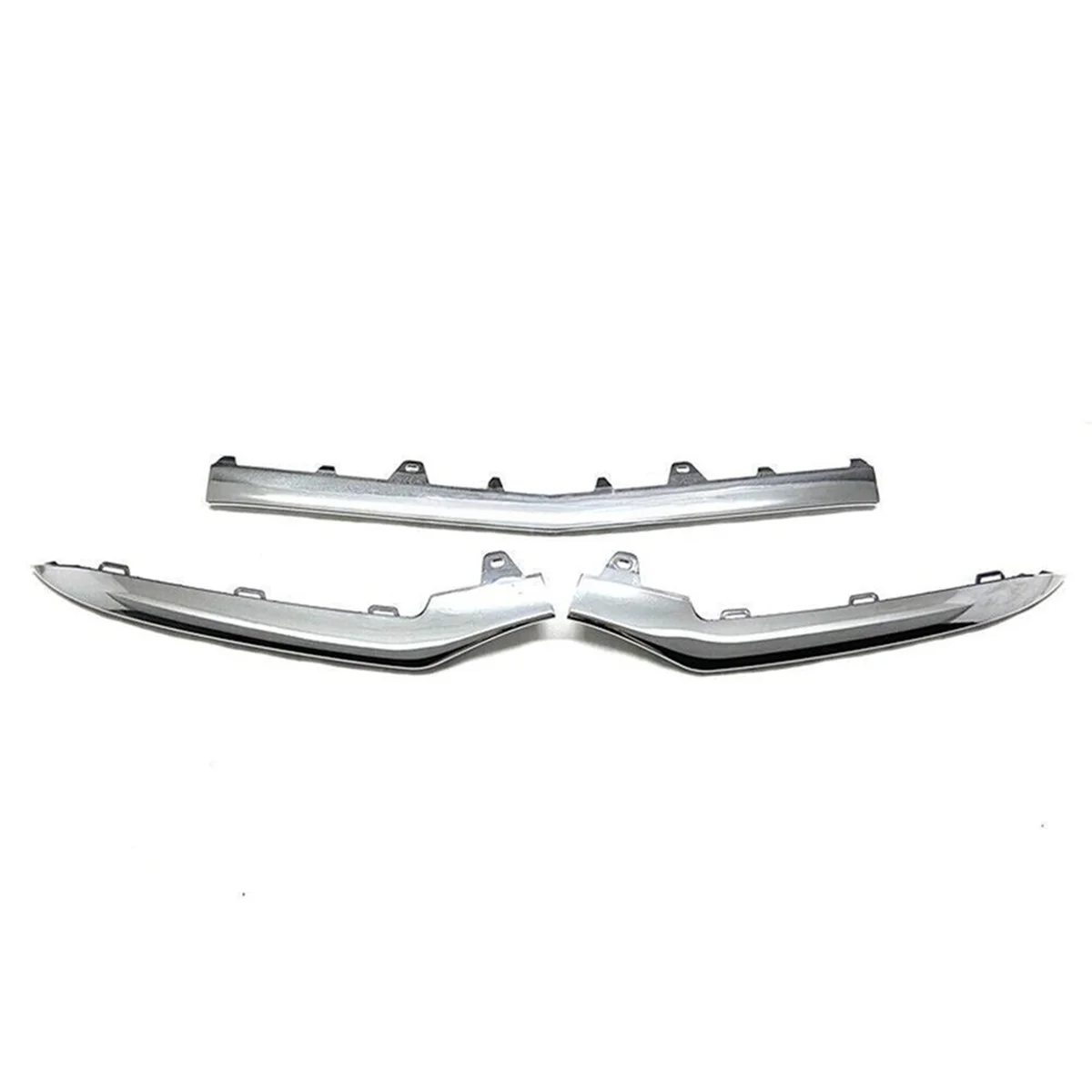 

3Pcs Chrome Front Bumper Moulding Lip Trim Strip for Benz E Class W212 14-16 A2128852774 A2128852874 A2128852674, B