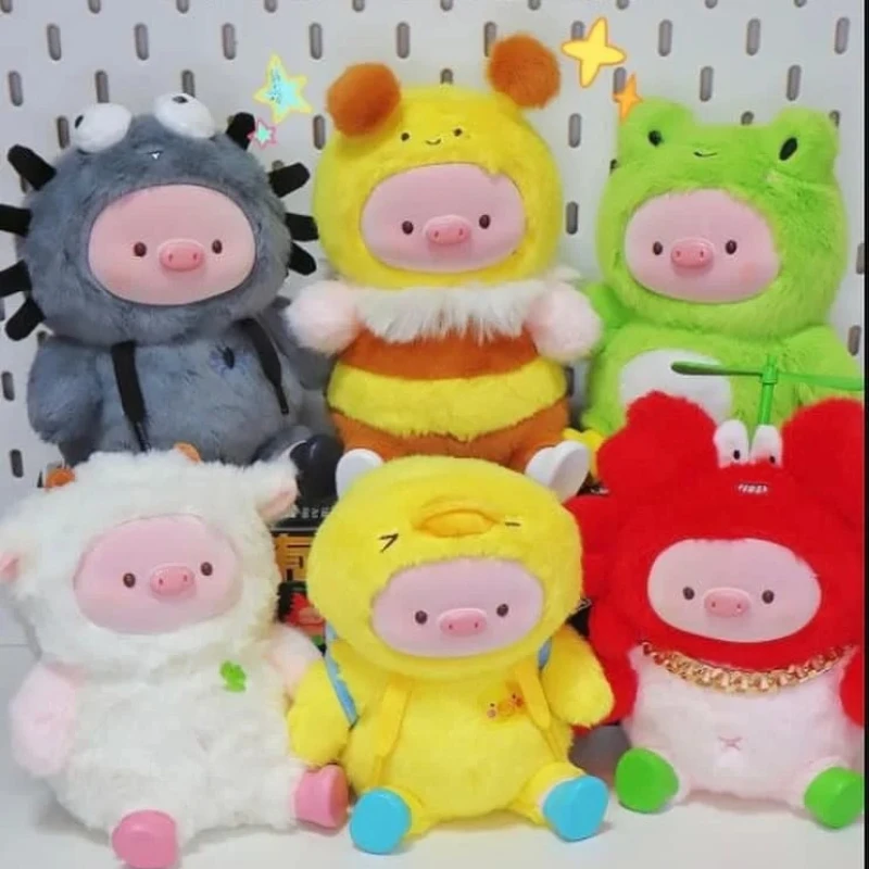 ZhiWu Piggy Rich Porcos Podem Voar Série Plush Blind Box, Brinquedos Boneca Kawaii, Caixa Misteriosa, Surpresa Presente Amigo, Coleção Pingente