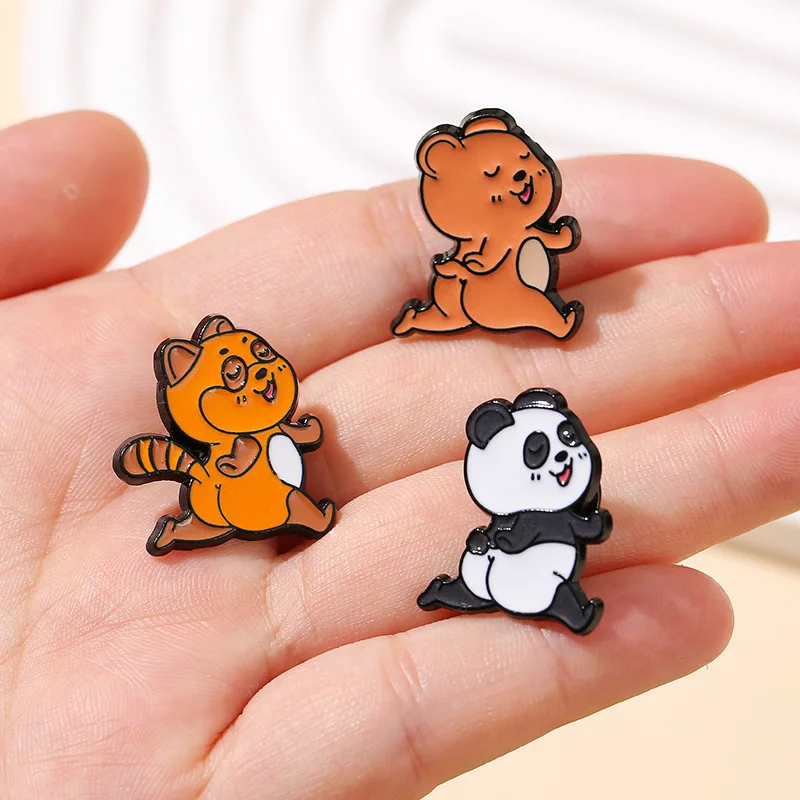 Булавка-милый-дизайн-капающее-масло-значок-енота-мультяшная-брошь-сплав-булавка-для-воротника-панды-милая-булавка