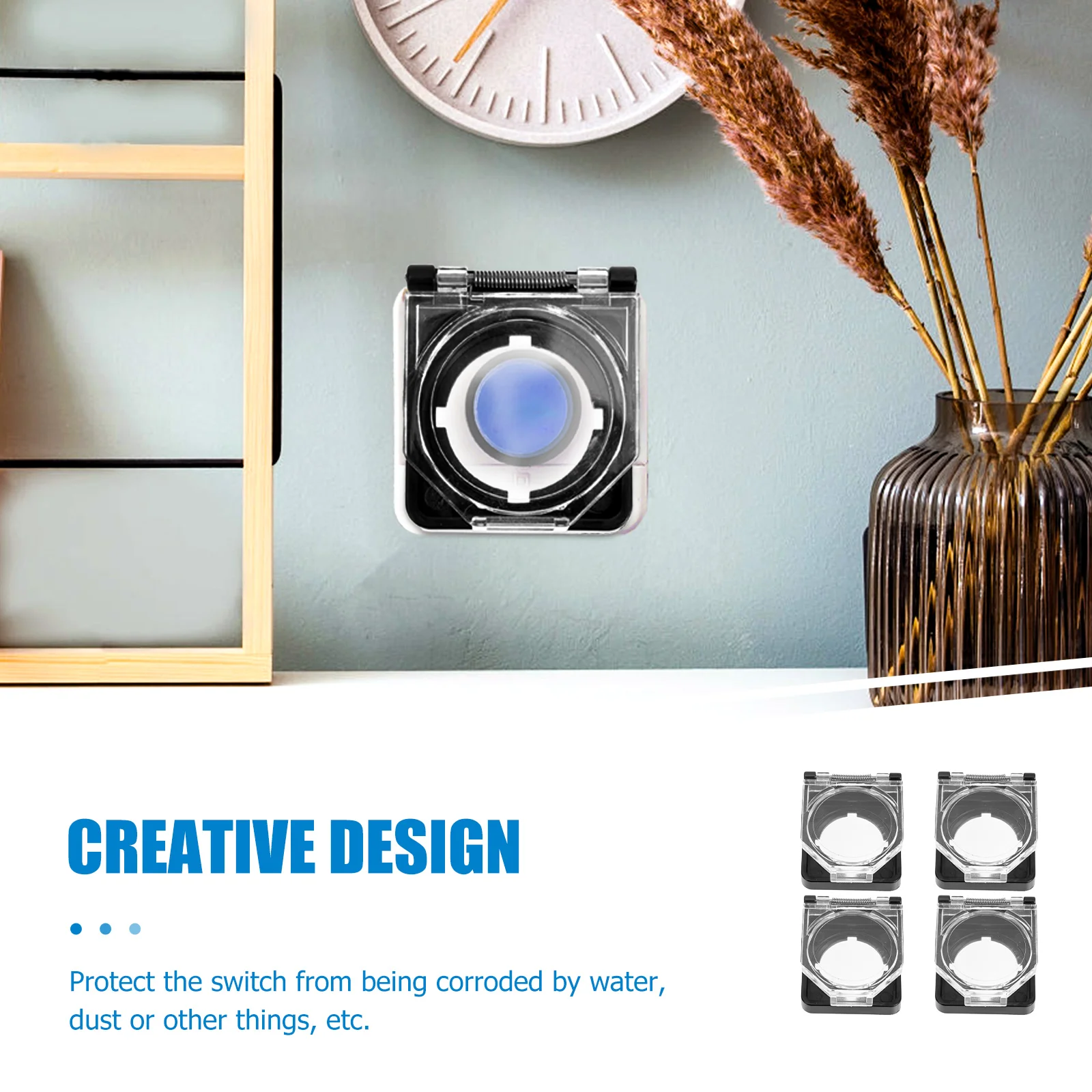 

Cabilock 4Pcs Button Guard Outlet Plug Cover Child Safety Protector for Oven Lamp Rocker Switch Baby Proofing Supply