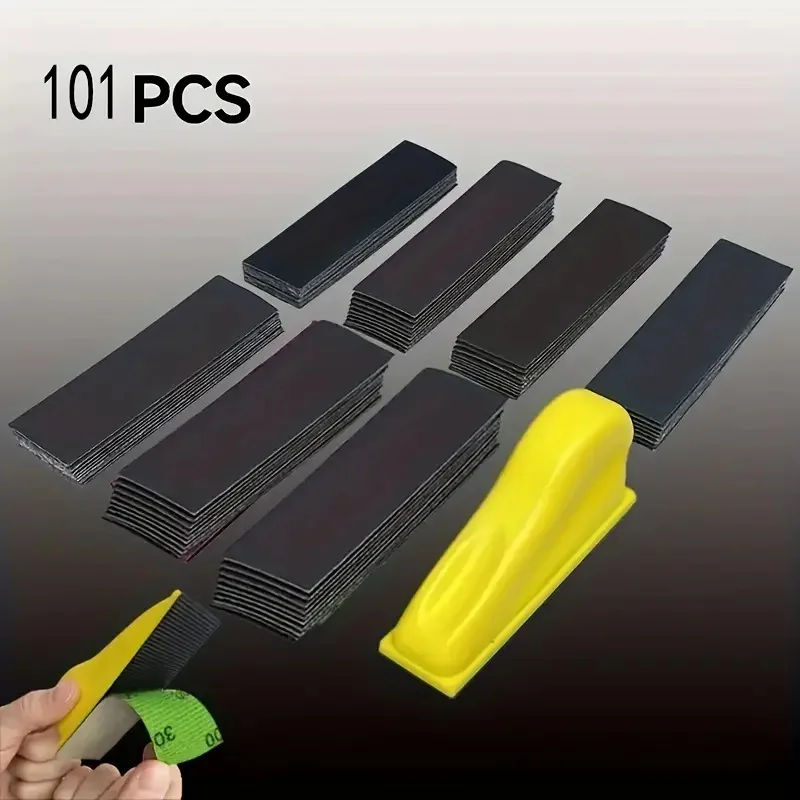 101pcs Manual Sander Kit Detail Sanding Refill 3.5 