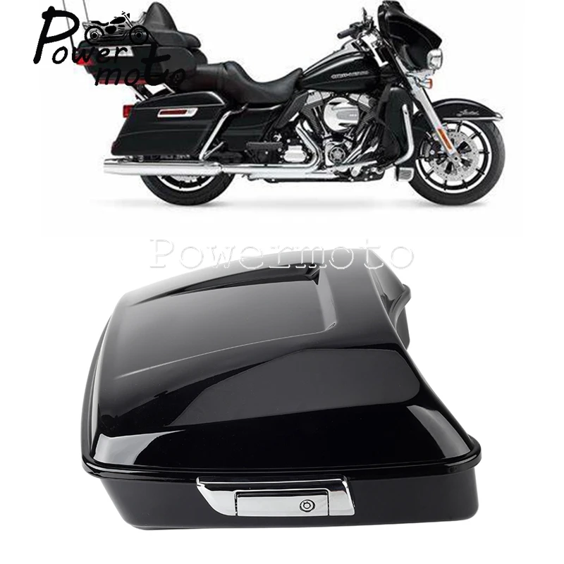 

Motorcycle Black Pack Trunk Razor Bag Backrest Suitable For Harley Tour Pak Touring Road King Street Road Glide Electra 14-22