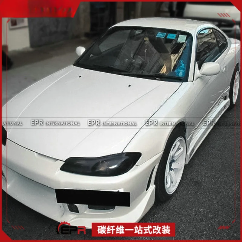 SAAR لنيسان سيلفيا S15 CW نموذج الراتنج الألياف المصد الأمامي التنانير الجانبية المصد الخلفي درابزين #1