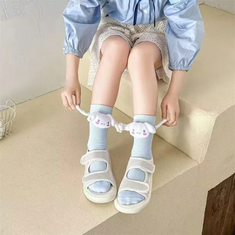 

Cinnamoroll My Melody Anime Kawaii Sanrio Children Socks Cute Cartoon Long Stockings Kuromi Boys and Girls Gifts Toys