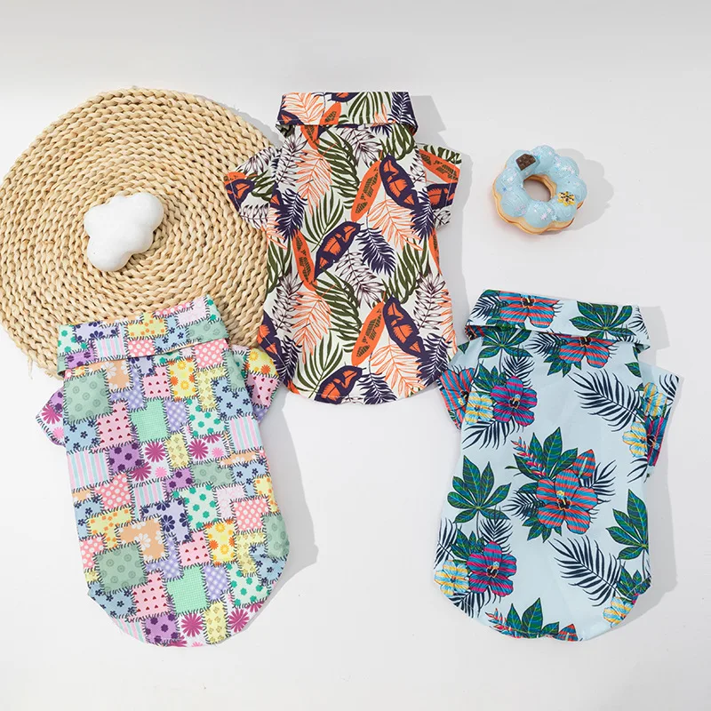 Hawaiian style pet shirt puppy shirt dog clothing pet clothes