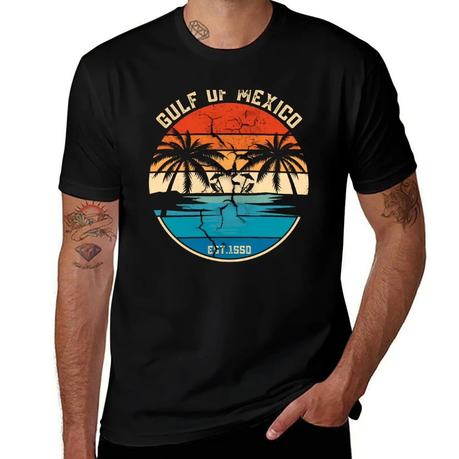 

Gulf Of Mexico Retro Vintage Beach Mens Women T-Shirt shirts graphic tee vintage clothes luxury designer men tshirt