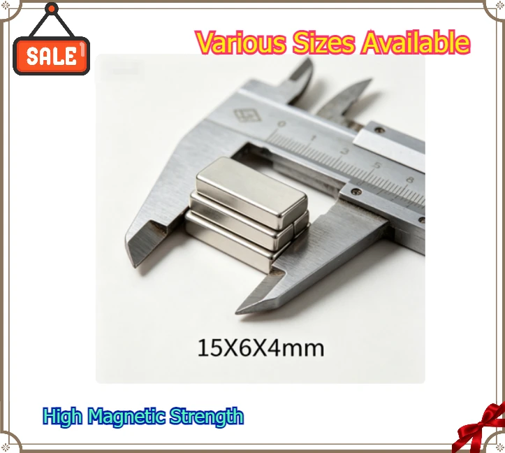 Super Strong N35 Neodymium Magnet 15x6x4mm Rectangular Block NdFeB Permanent Magnet For DIY Handmade Arts And Crafts