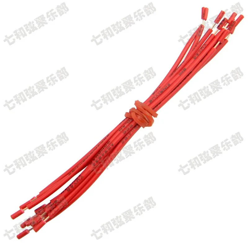 

20 Pcs 9CM Red 22AWG Copper Electric Guitar Bass Pickup Hookup Wire Lead Cable guitar Pots Hookup Wire guitar accessories