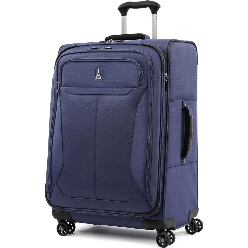 Travelpro Tourlite-Valise Extensible Softside pour Homme et Femme, Valise Légère, Bleu, 4 Roues Rotatives