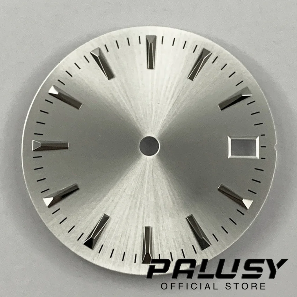 28.5mm NH35 Silver Gray Black Watch Dial for NH35/NH35A/4R/7S Movement Watch Faces Replacement Parts