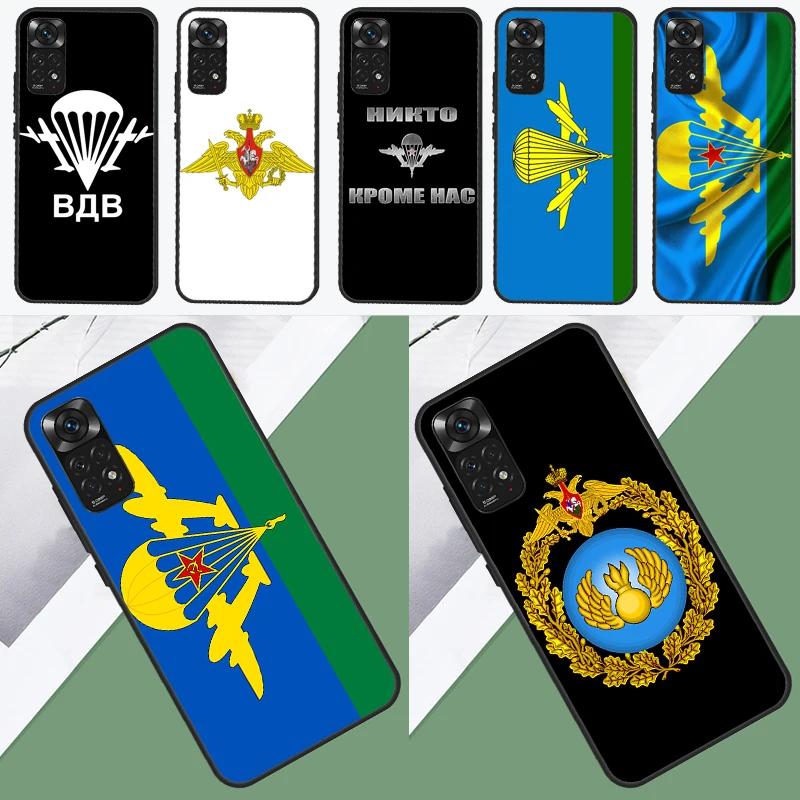 Russia Airborne Case For Xiaomi Redmi Note 12 Pro Plus 8 9 10 11 Pro 8T 9S 10S 11S 12S 9C 10A 10C 12C Cover