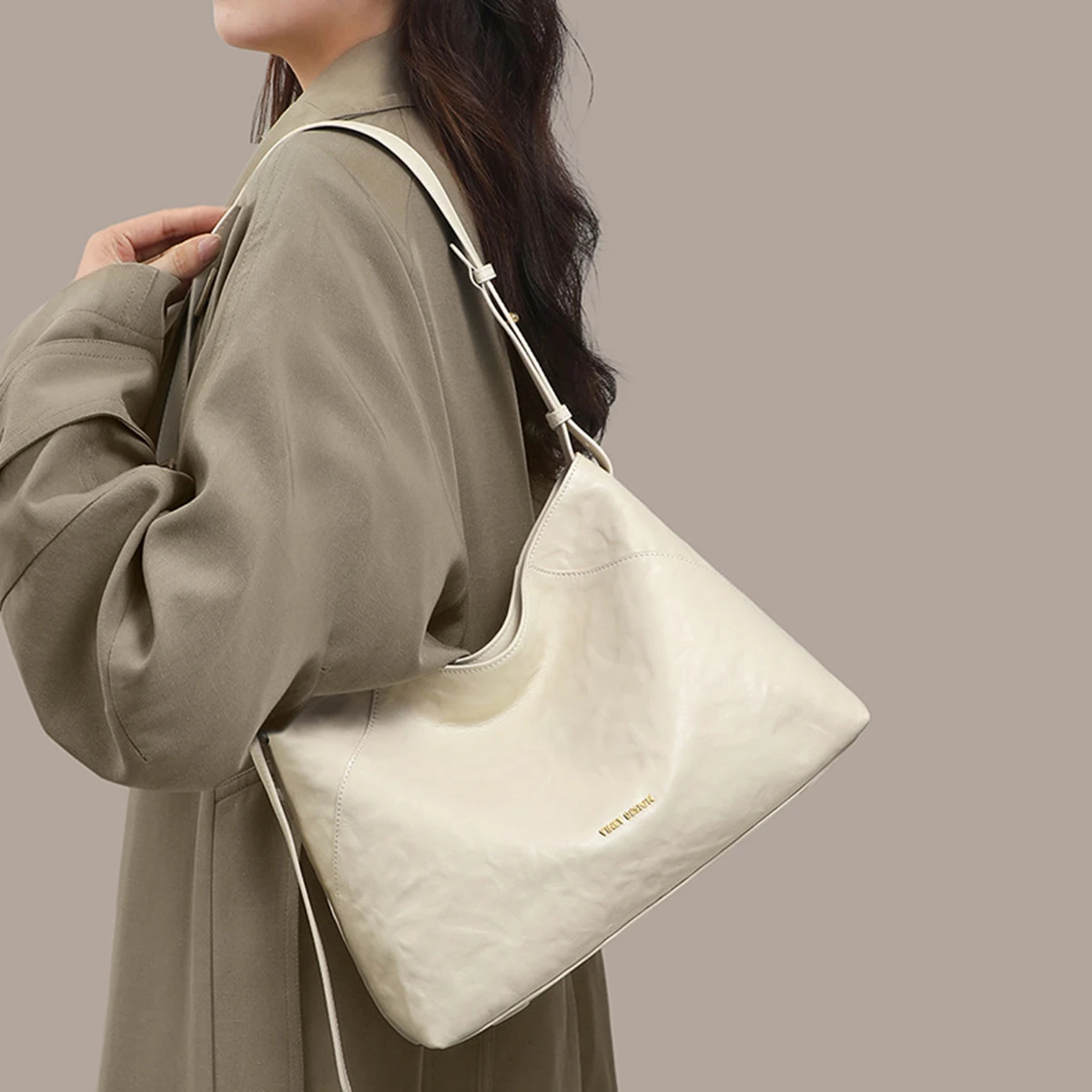Korean Version Tote Bag For Women New Fashion And Simple Genuine Leather Shoulder Bag Large Capacity Versatile Underarm Bag