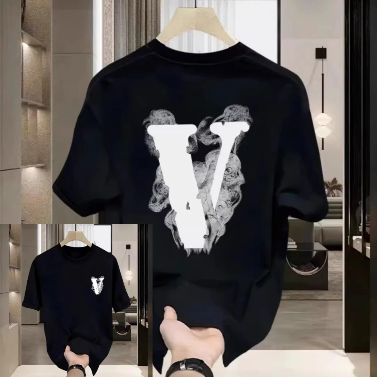 Big V American Sportscraff 2026 Summer New Cotton Short-sleeved T-shirt Men Light Luxury High-end Brand Street Half-sleeved Top