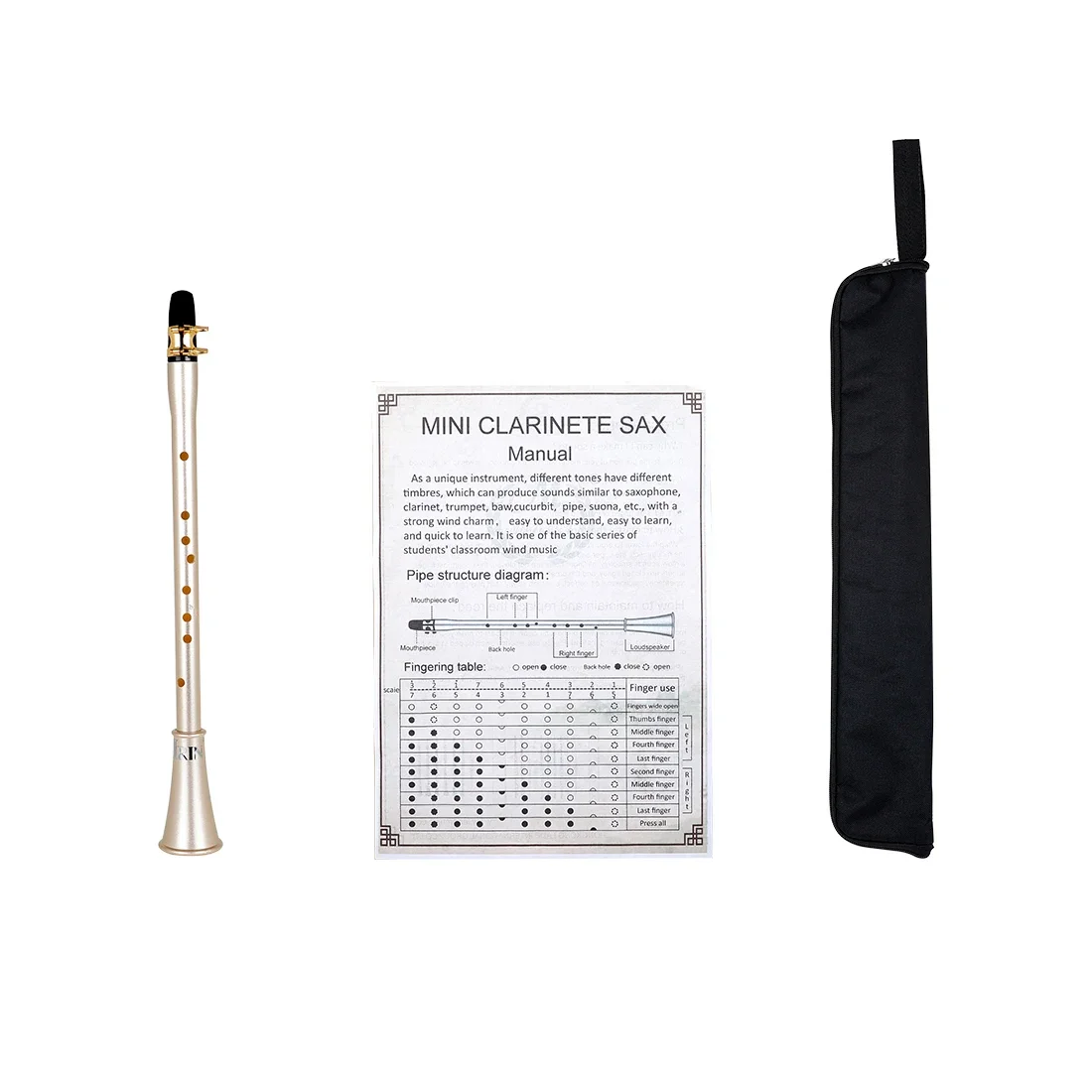 IRIN Eb Key Mini Clarinet-Saxophone Woodwind Musical Instrument Compact Clarinet Sax for Beginners With Carry Bag Easy to Learn