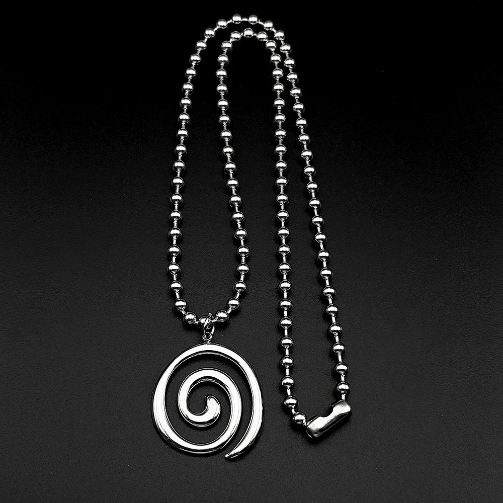 Y2K Spiral-Vortex-Perlenkette Choker für Damen und Herren, Edelstahl, Punk, Grunge, Ästhetik, Kunst, Gothic, Mode, Halskette, Schmuck – Detail 9