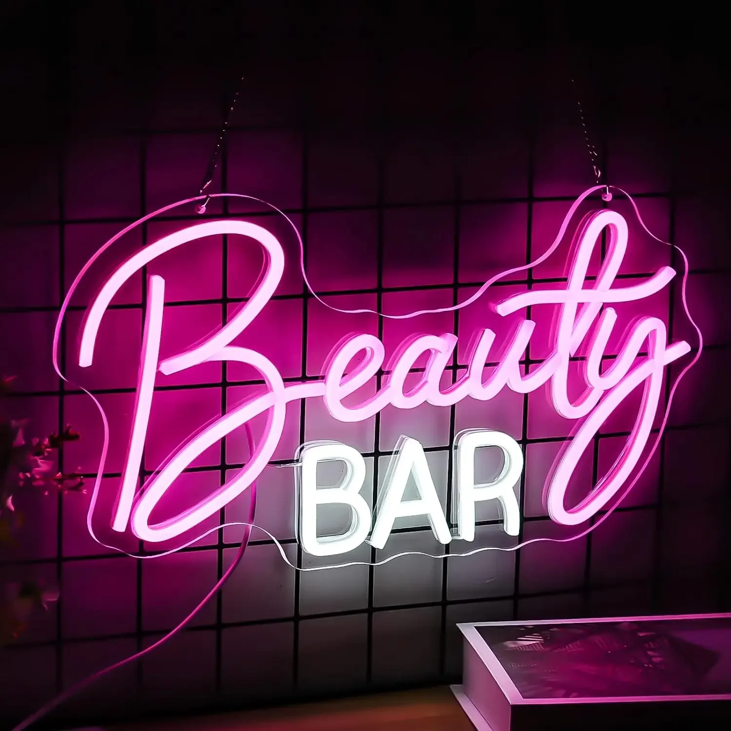 

Beauty Bar Neon Sign Neon Light USB Powered For Wall Decor USB Powered Makeup Room Bedroom Gaming Living Room Decor