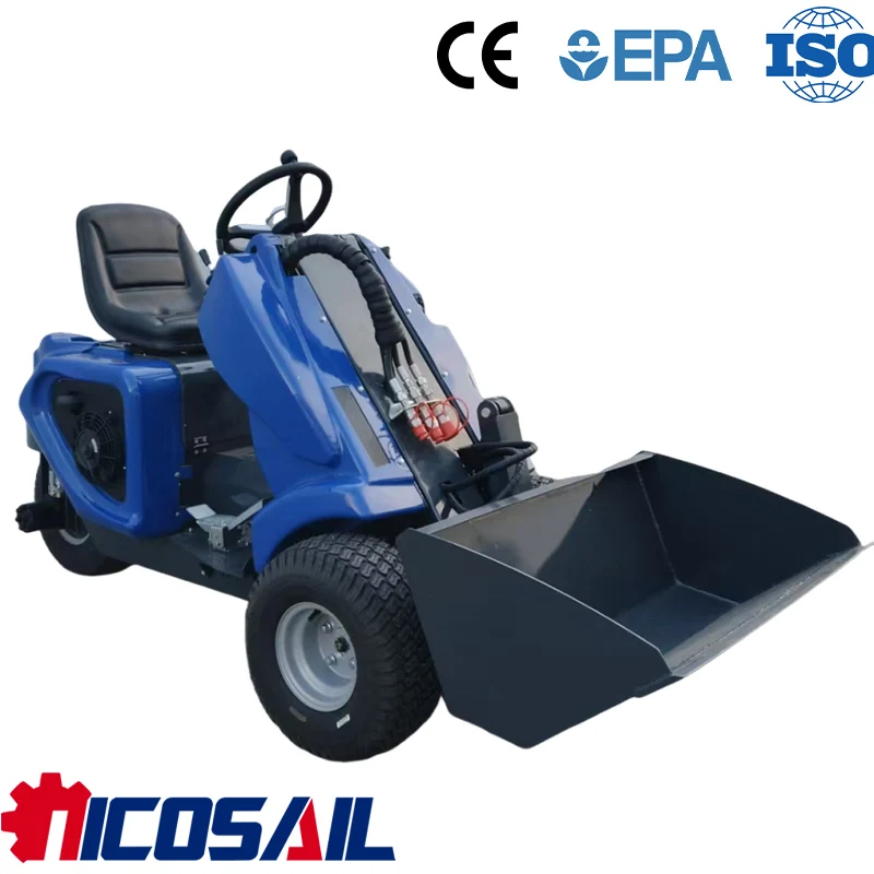 

Multifunctional 3 Wheel Skid Steer Loader Euro 5 CE Approved Compact Small Utility Loader for Garden Landscaping