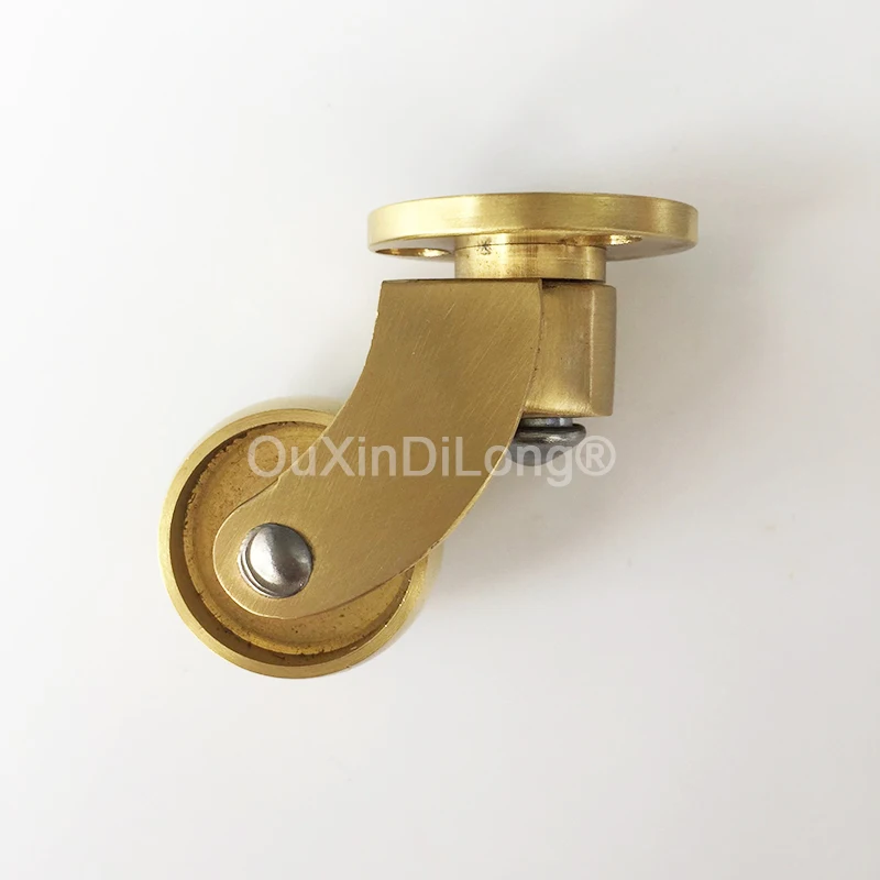 4PCS 1Inch Brass Universal Casters Coffee Table Wheels Heavy Duty Round Caster Furniture Caster Steering Wheel CD151