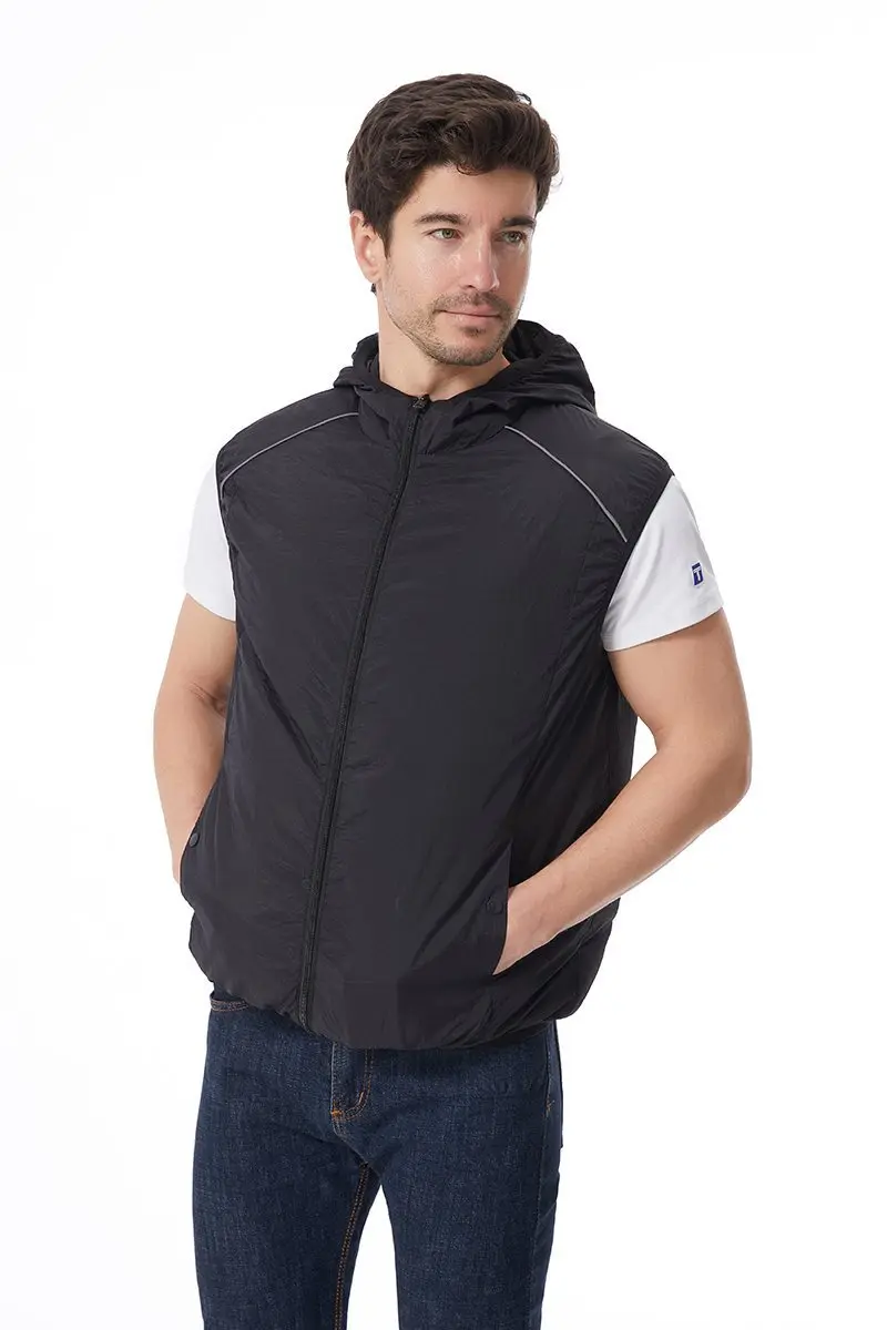 12V/5V USB Unisex 3 Wind Speed Cooling Fan Vest Lightweight Sleeveless Air Conditioned Vest Summer Outdoor Work Clothes