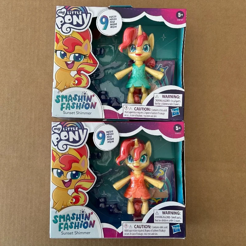 My Little Pony Smashin Fashion Sunset Shimmer Set Twilight Sparkle 3-Inch Poseable Figure with Fashion Accessories Toy
