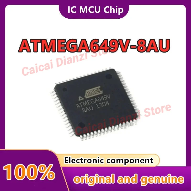 

ATMEGA649V-8AU brand new 8-bit microcontroller IC chip package TQFP-64 Original genuine 1PCS