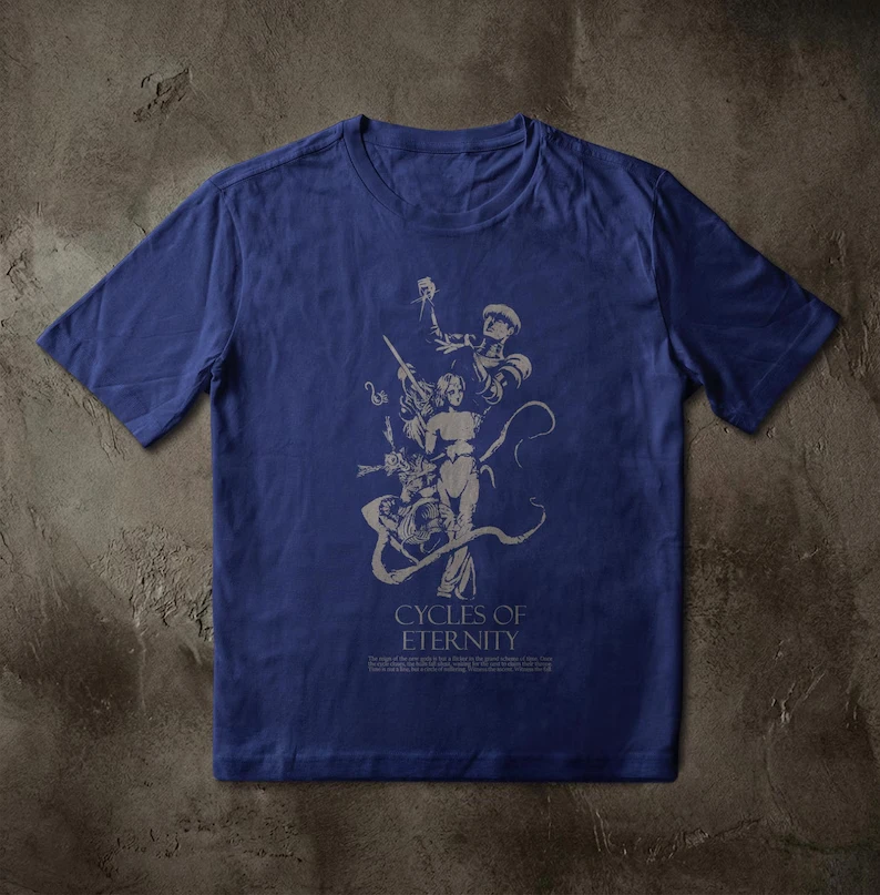 Eternal Cycle T-shirt, Darth Vader design T-shirt survival horror/fear style and Hunger Games role-playing game top  men t shirt