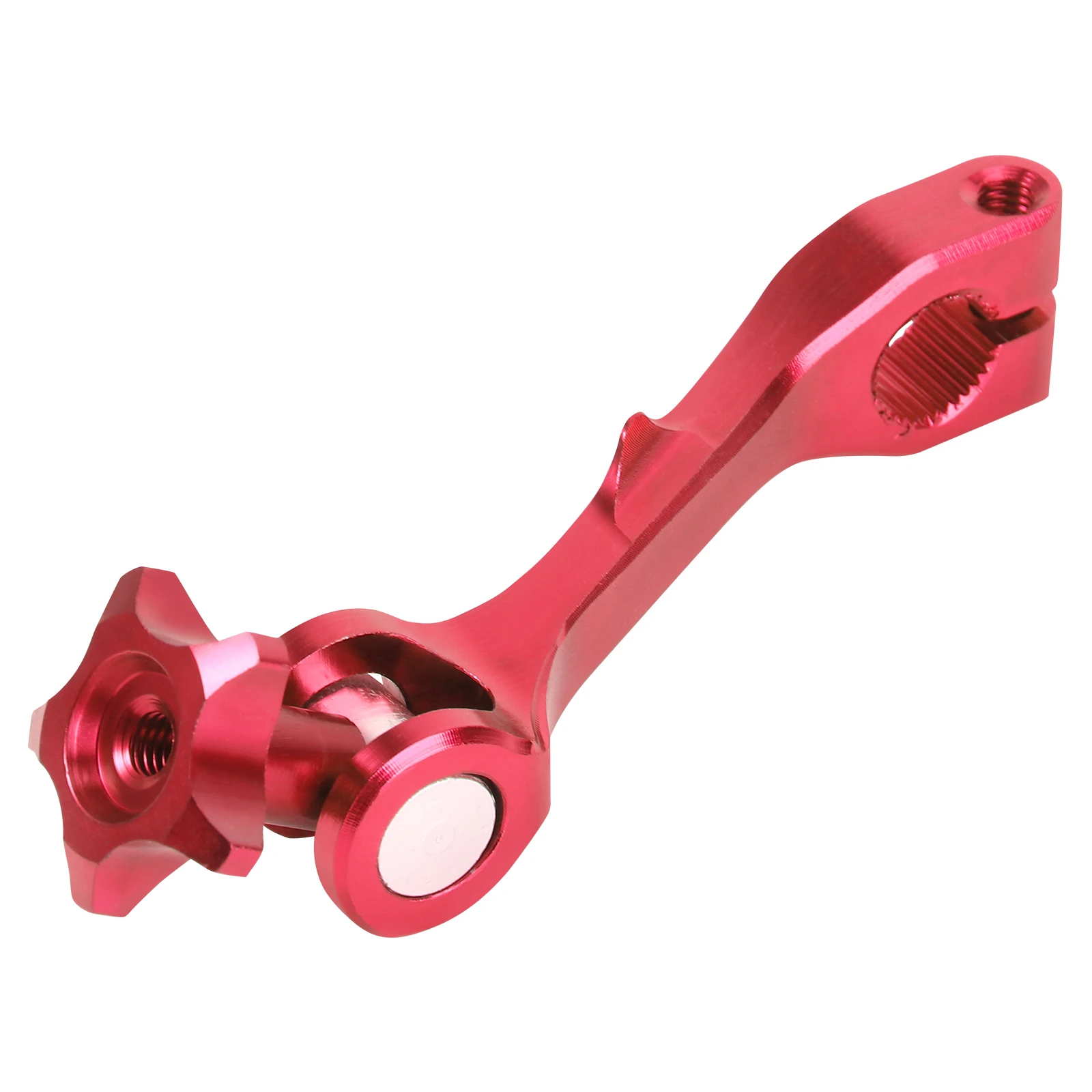 

Rear Brake Rocker Arm Red Aluminum CNC Machined Durable Fits All Models Motorcycle Accessory Solid Color Design Easy