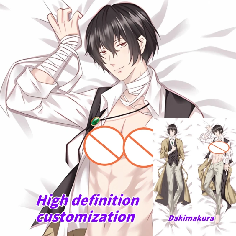 

Dakimakura Anime Pillow Case Bungo Stray Dogs dazai osamu Double-sided Print Of Life-size Body Pillowcase Gifts