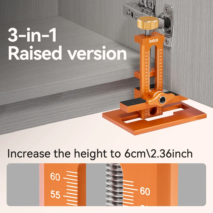 Imbot Heightened Cabinet Door Installation Aid, Made Of Aluminum Alloy, With A Detachable Base