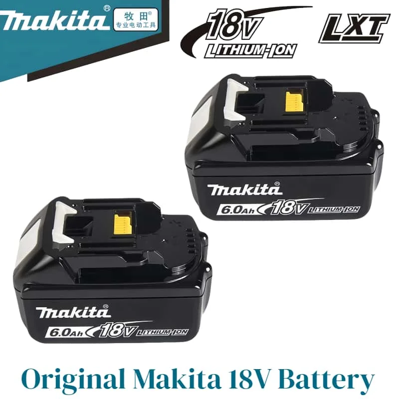 

100% Original Makita 18V battery, Makita DTW700, DHP487, 125mm DGA404, Makita power tool battery, BL1860B 6.0AH Lithium-ion