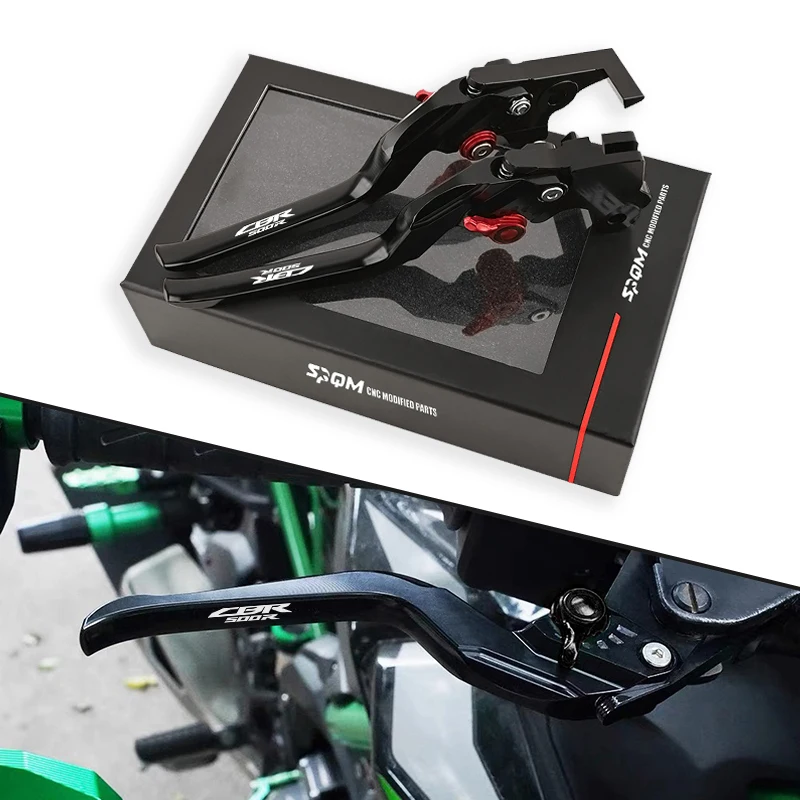 With LOGO CBR500R Fit For Honda CBR 500R CBR500R 2013-2022 Motorcycle CNC Accessories Front Brake Clutch Rod Adjustable Lever
