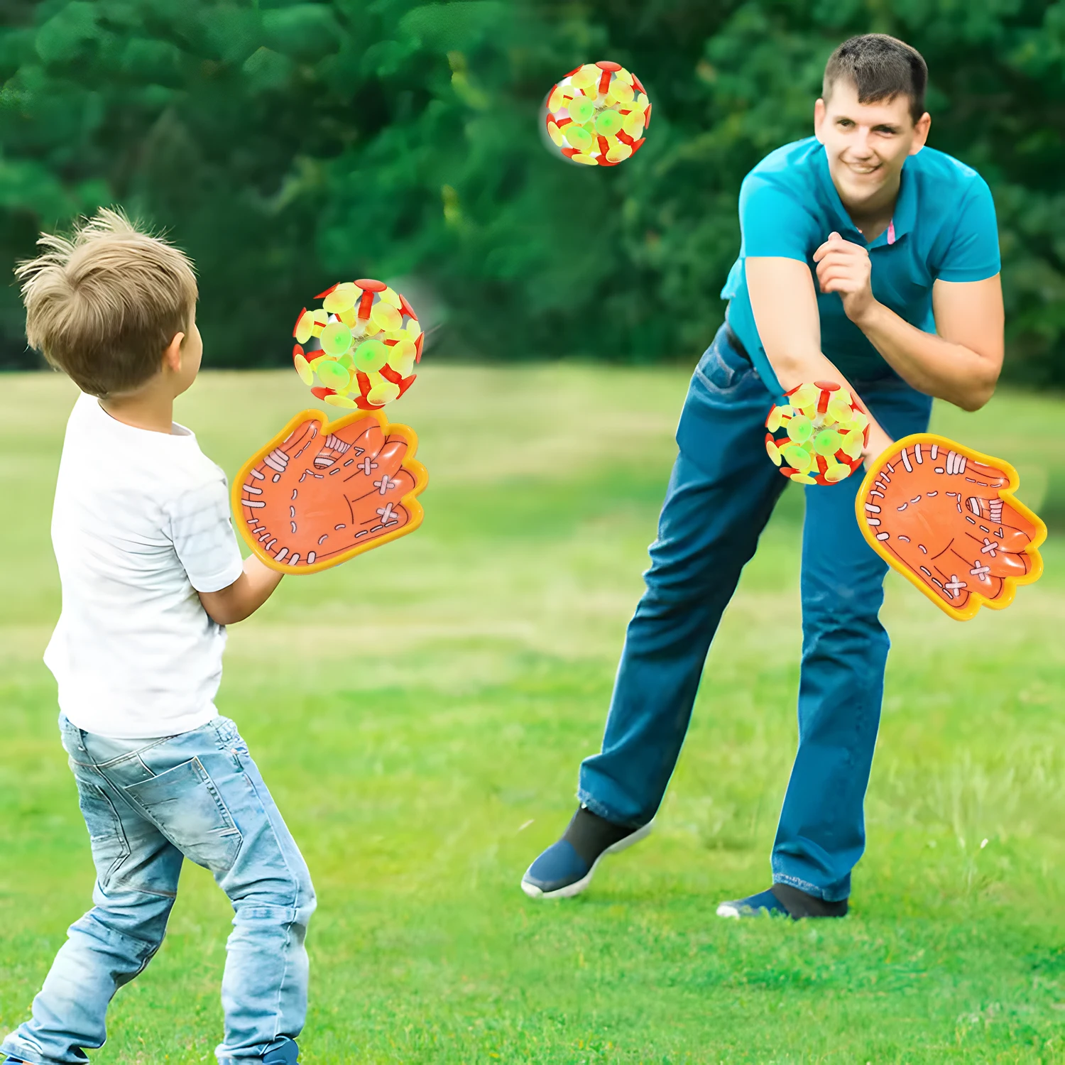 Ventosa bola jogo pai criança brinquedo interativo para crianças família seguro plástico interior ao ar livre jogar jogo de captura para idades 4 e mais