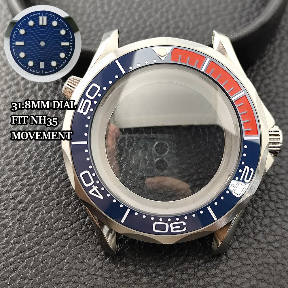

42 мм люксовый бренд, мужские часы, чехол для NH34/NH35/NH36, ремешок 20 мм, аксессуары для часов, сапфировые наручные часы, коробка для часов