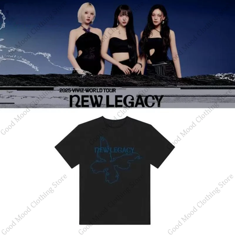 Camiseta VIVIZ NEW LEGACY WORLD TOUR con estampado de letras, camiseta de algodón de alta calidad para hombre y mujer, camisetas de manga corta de verano, ropa para fanáticos
