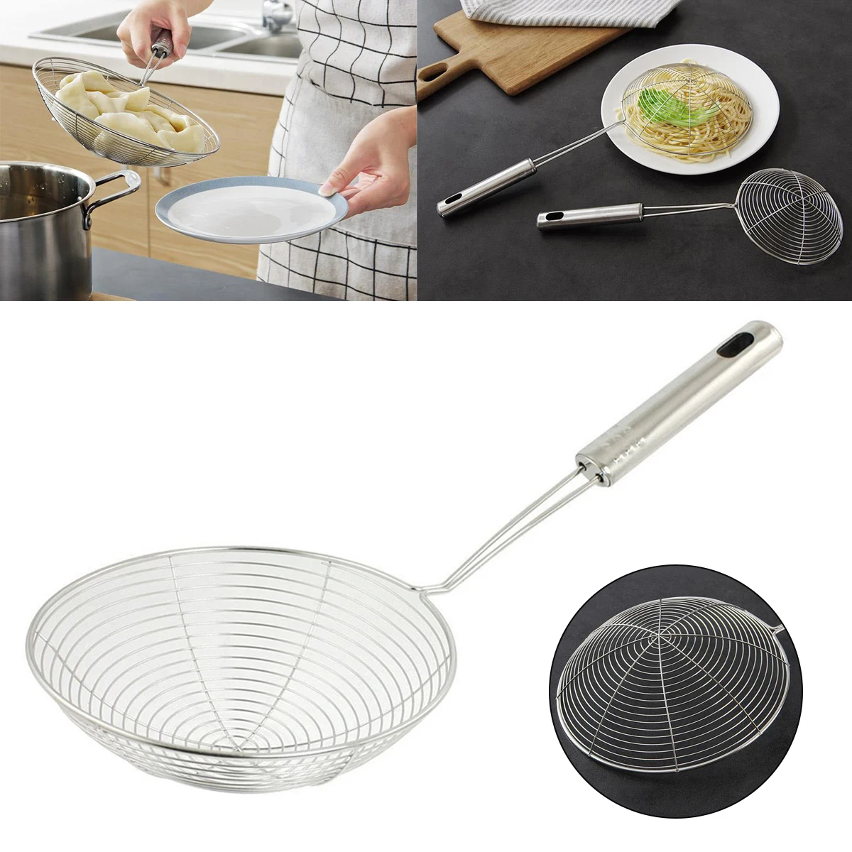 

1pc Baking Tools Handheld Flour Sieve Filter Mesh Sieve Ultra-Fine Stainless Steel Flour Sieve Egg Liquid Soy Milk Filter