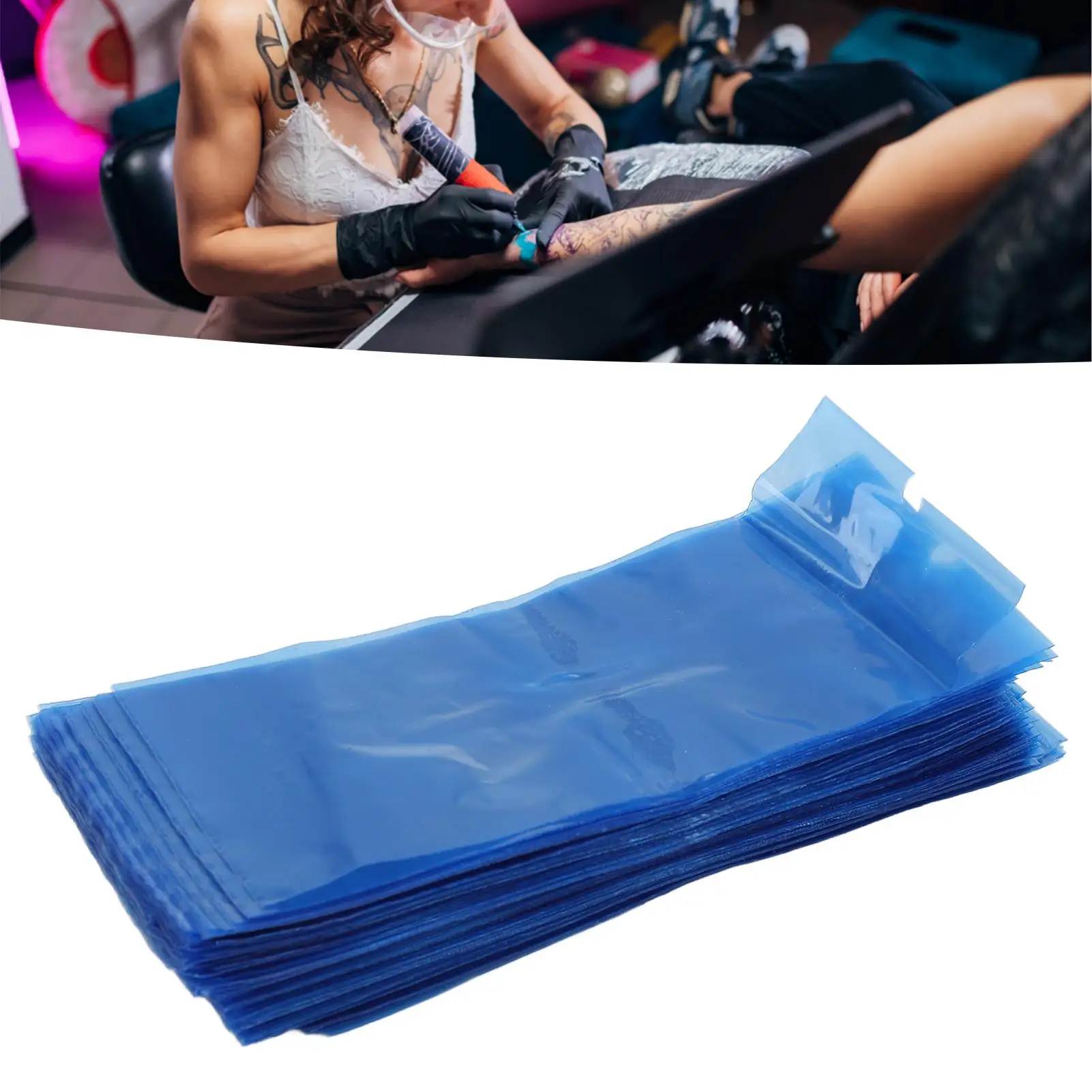 Sacs pour stylos de tatouage en PE, housses de machine universelles, anti-poussière, anti-installation, 200 pièces