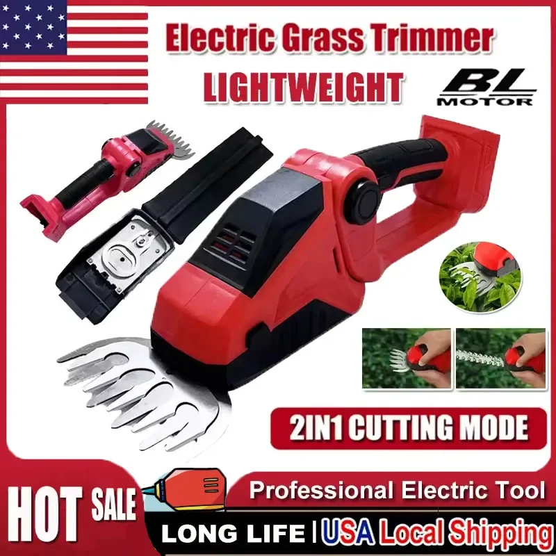 

Milwaukee 18V Battery Cordless Hedge Trimmer Electric Grass Trimmer 2-in-1 Bush Trimmer Grass Shears Garden Tools