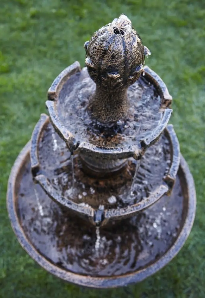 Cascata de alto nível para o pátio do jardim Backyard Deck, casa do alpendre do gramado, varanda exterior do relaxamento, 43 "alto