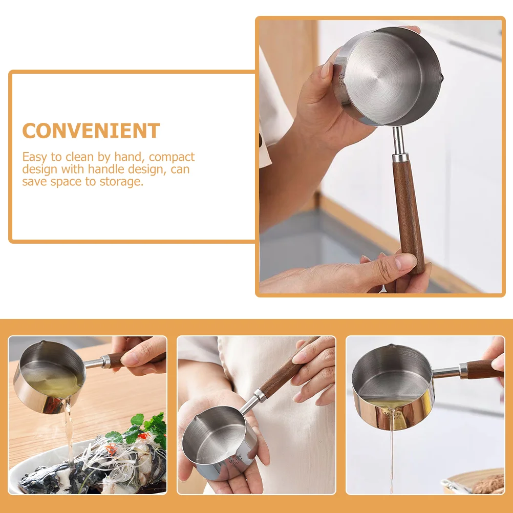 Butter Stainless Steel Small Baby Pans Ladle Spoon Cookware 304 Frothing Pitcher Mini Sauce