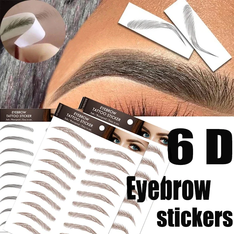 False Eyebrow 6D Eyebrows Sticker Eye Brow Enhancers Hair-like Eye Brow Eyebrow Tattoo Long Lasting Water Transfer Beauty