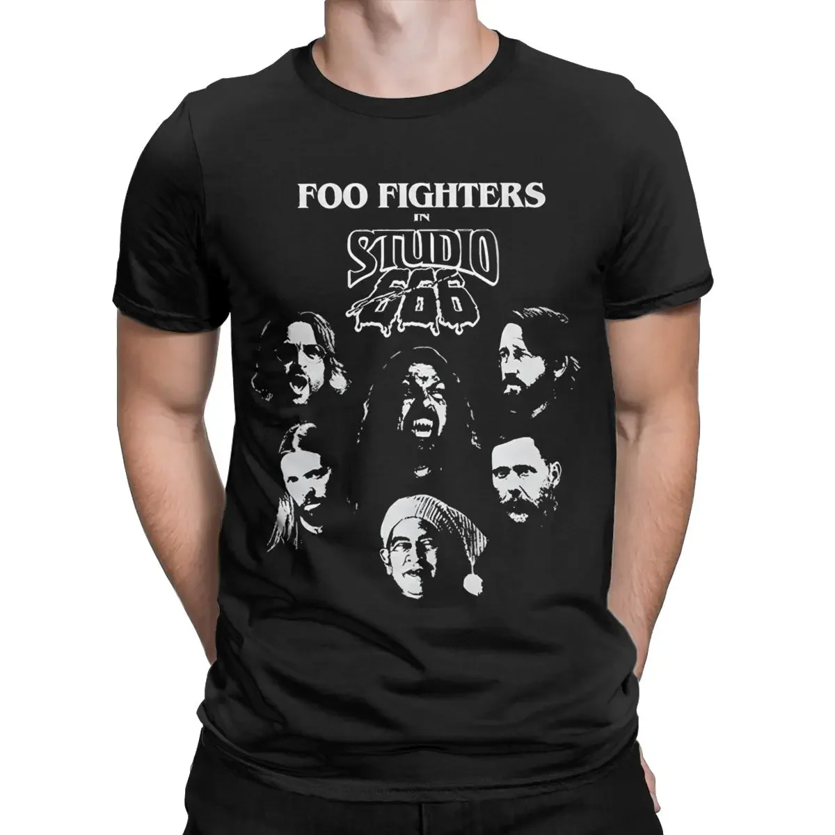 

Vintage Metal Foofighters Rock Band T-Shirts Men men's Pure Cotton Tees Shirt New Arrival Clothes