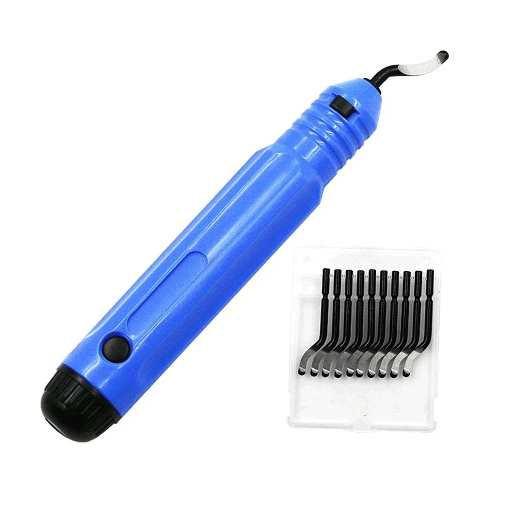 Suitable for Soft Metal Carving  DIY File Cutter Trimming Tool 1Set Trimming Knife Scraper With 10 Blades 3D Model Grinding Tool