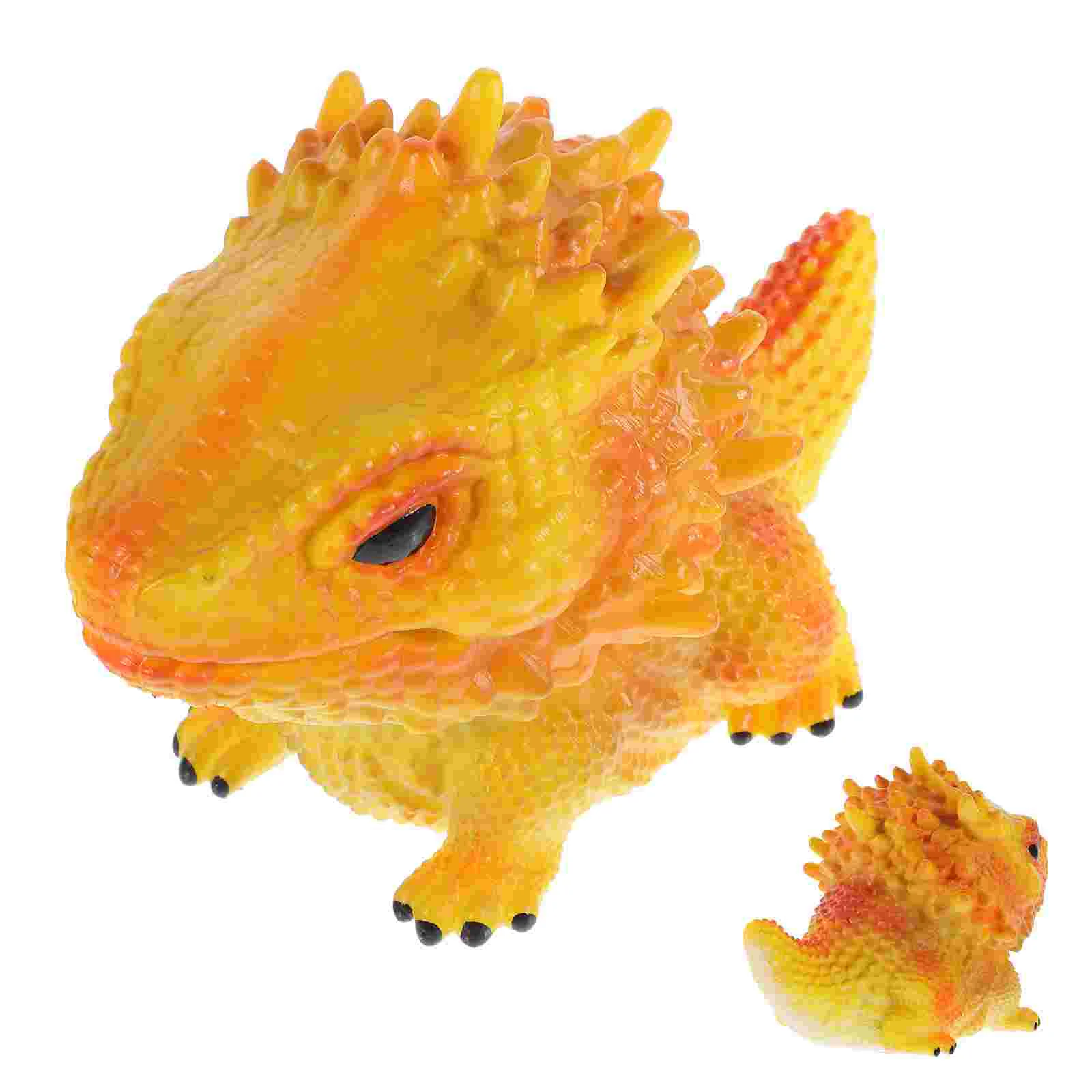 Lizard Model Toy Mini Toys Realistic Reptile Figure Yellow Cotton Animal Figurine