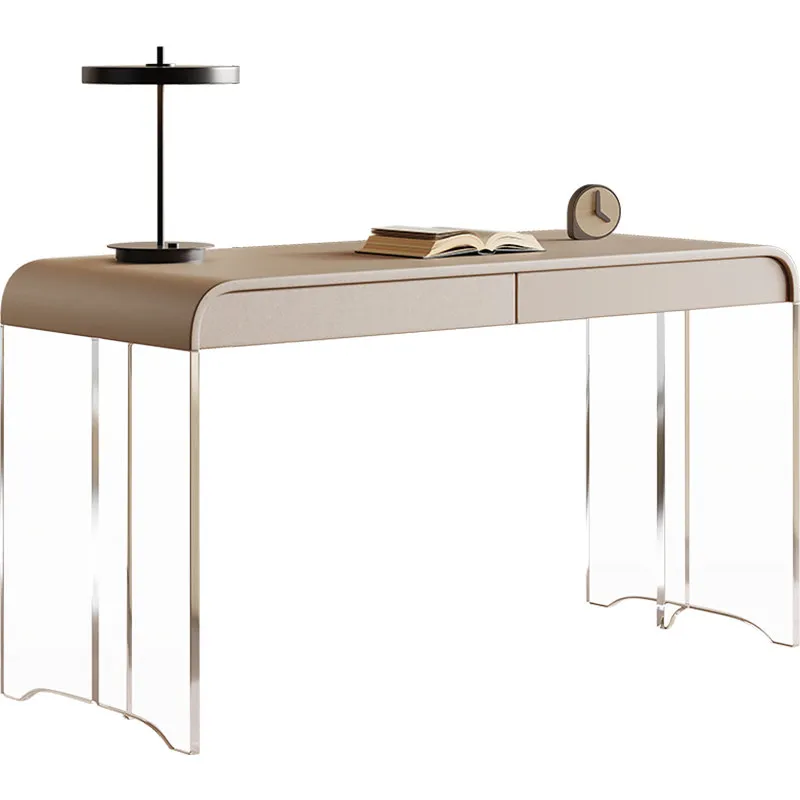 YJQ desk light luxury modern acrylic suspension desk home study writing desk dresser