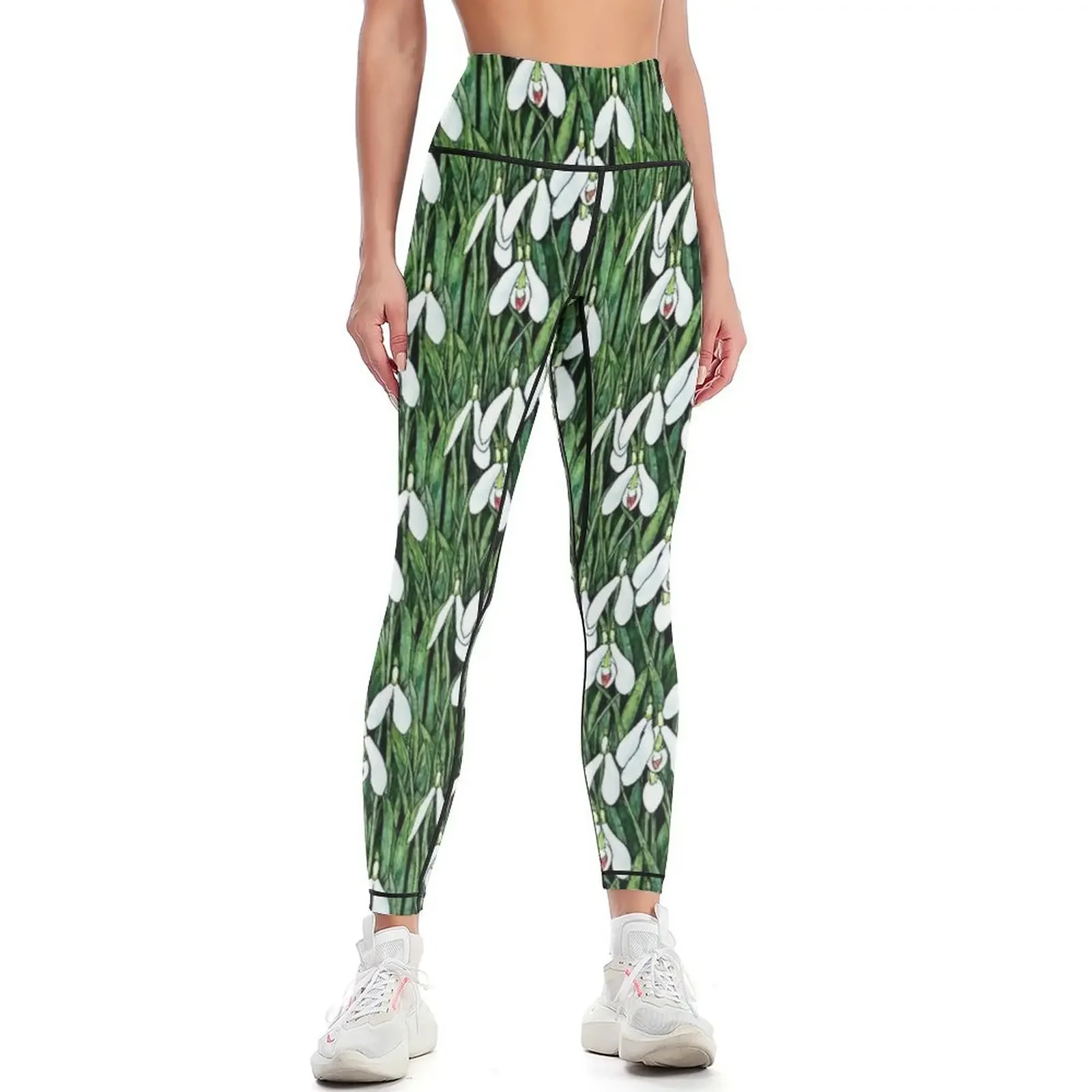 

Snowdrops flower pattern Leggings Women's sports Sports pants for sportswear woman gym 2025 gym clothing Womens Leggings