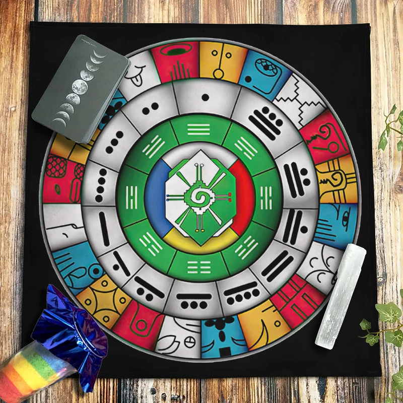 10 Style Mayan Calendar Tarot Deck Tablecloth Velvet Altar Cloth Pagan Spiritual Pendulum Astrology Divination Oracle Cards Pads